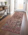 LOOMLAN Rugs Blazura Pink Washable Indoor-Outdoor Rug