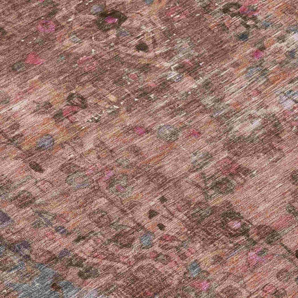 LOOMLAN Rugs Blazura Pink Washable Indoor-Outdoor Rug