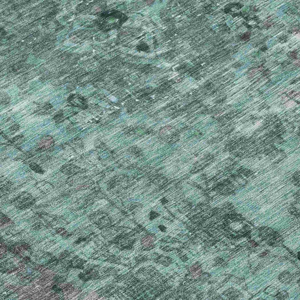 LOOMLAN Rugs Blazura Teal Washable Indoor-Outdoor Rug