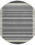 LOOMLAN Rugs Blazyn Black Washable Indoor-Outdoor Rug