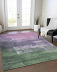 LOOMLAN Rugs Bloometra Purple Washable Indoor-Outdoor Rug