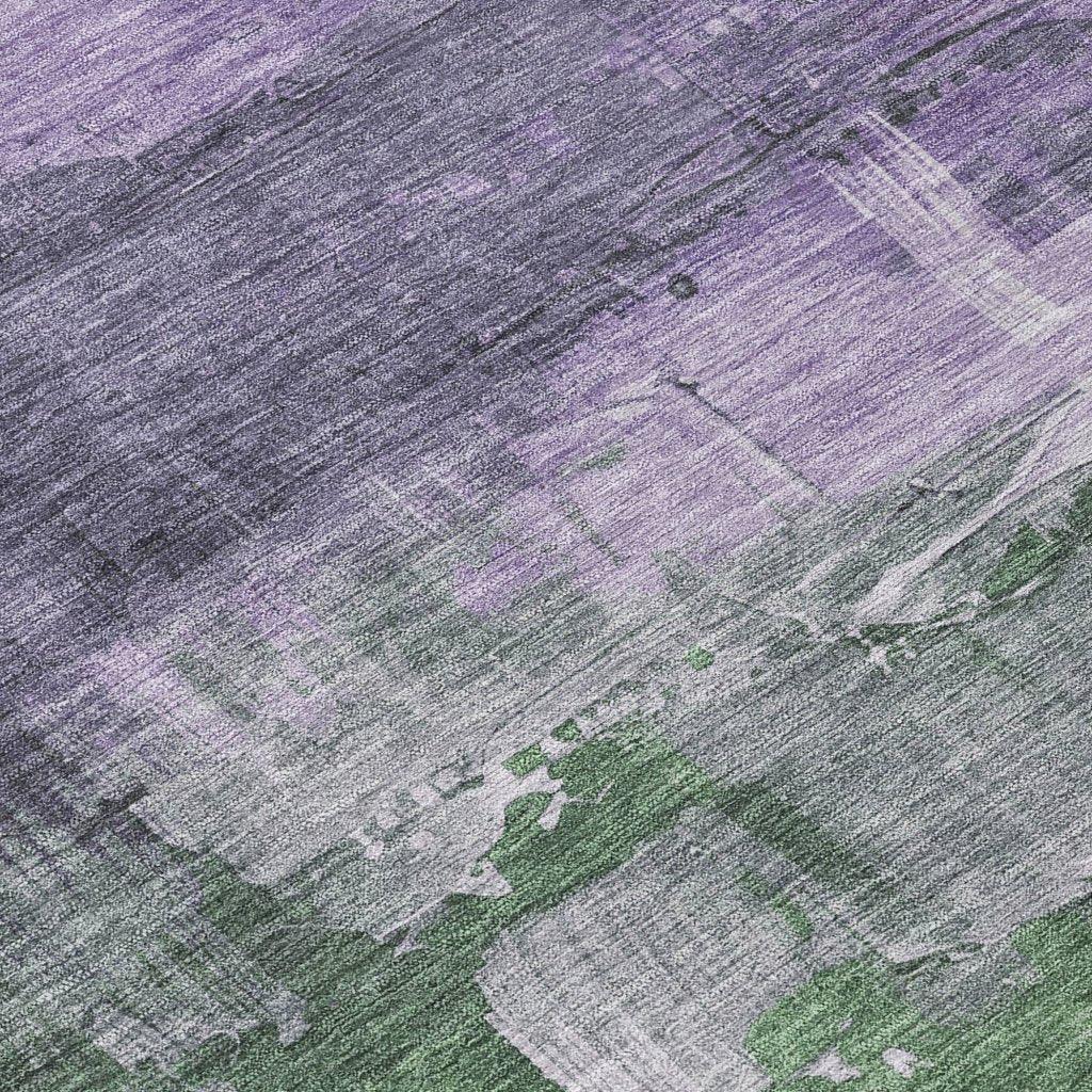 LOOMLAN Rugs Bloometra Purple Washable Indoor-Outdoor Rug
