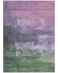 LOOMLAN Rugs Bloometra Purple Washable Indoor-Outdoor Rug