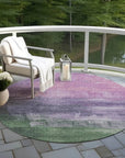 LOOMLAN Rugs Bloometra Purple Washable Indoor-Outdoor Rug