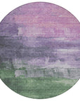 LOOMLAN Rugs Bloometra Purple Washable Indoor-Outdoor Rug