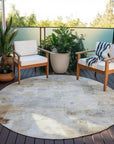 LOOMLAN Rugs Braeain Ivory Washable Indoor-Outdoor Rug