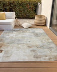 LOOMLAN Rugs Braeain Ivory Washable Indoor-Outdoor Rug