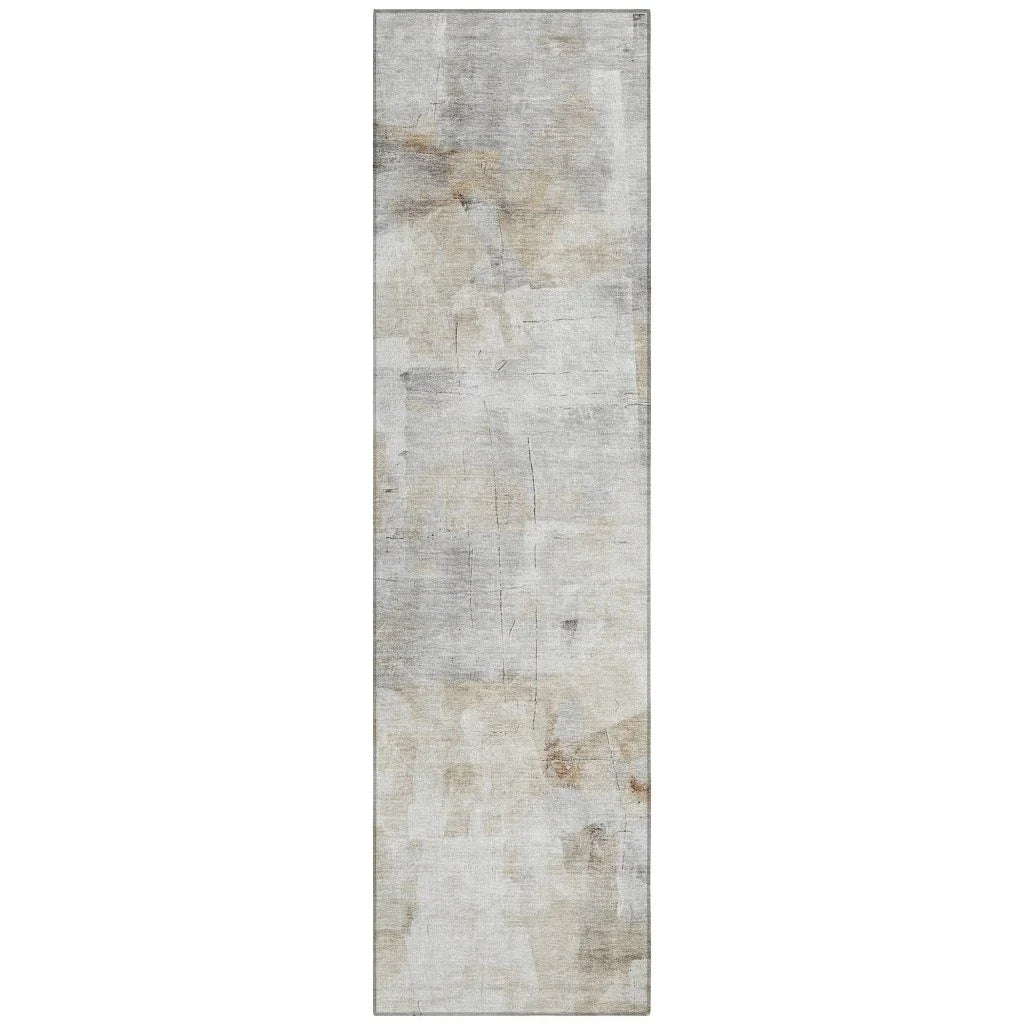 LOOMLAN Rugs Braeain Ivory Washable Indoor-Outdoor Rug