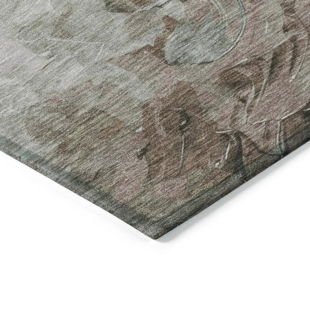 LOOMLAN Rugs Braearis Blue Washable Indoor-Outdoor Rug
