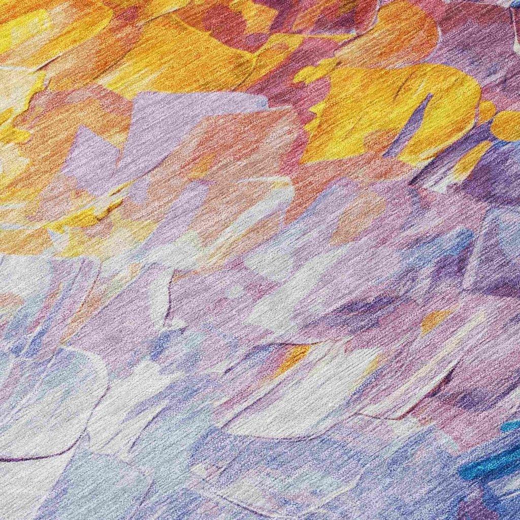 LOOMLAN Rugs Braearis Gold Washable Indoor-Outdoor Rug