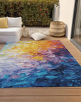 LOOMLAN Rugs Braearis Gold Washable Indoor-Outdoor Rug