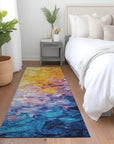 LOOMLAN Rugs Braearis Gold Washable Indoor-Outdoor Rug