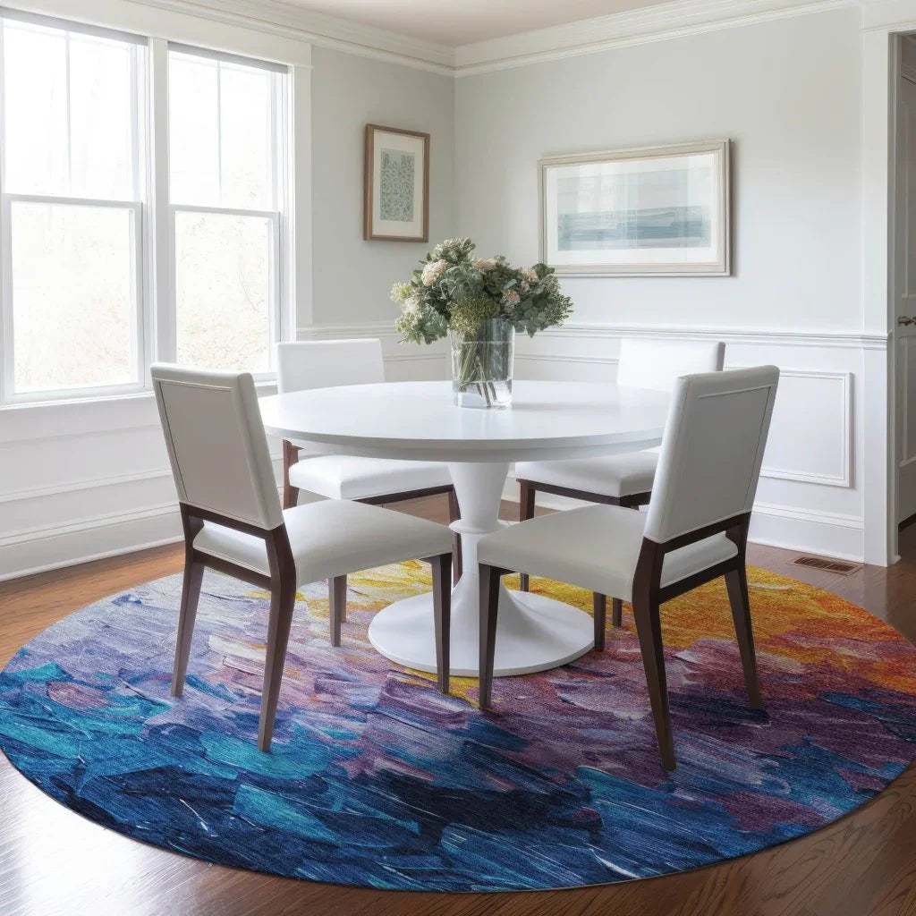 LOOMLAN Rugs Braearis Gold Washable Indoor-Outdoor Rug