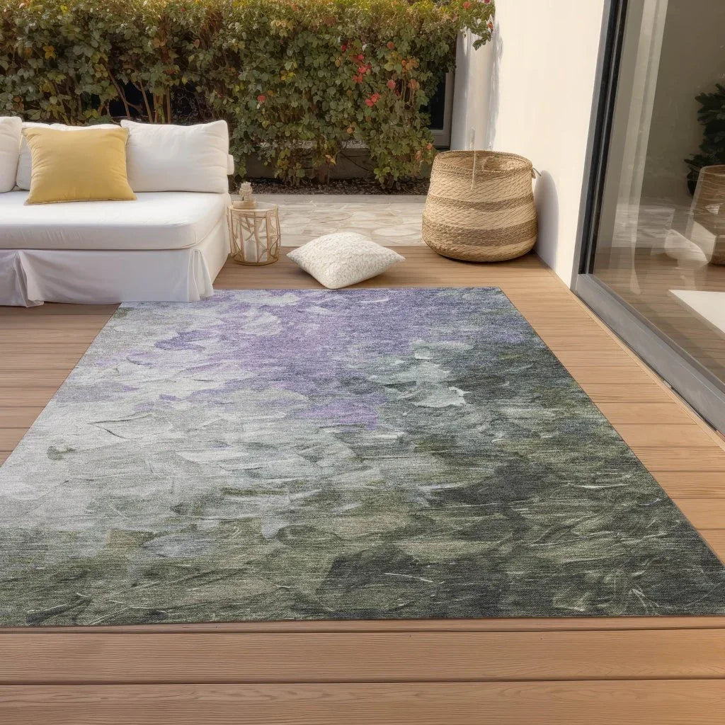 LOOMLAN Rugs Braearis Lavender Washable Indoor-Outdoor Rug