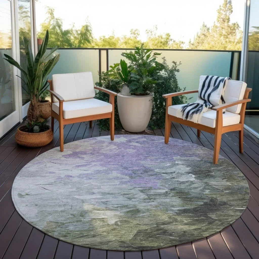LOOMLAN Rugs Braearis Lavender Washable Indoor-Outdoor Rug