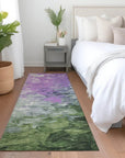 LOOMLAN Rugs Braearis Purple Washable Indoor-Outdoor Rug