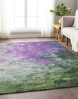LOOMLAN Rugs Braearis Purple Washable Indoor-Outdoor Rug