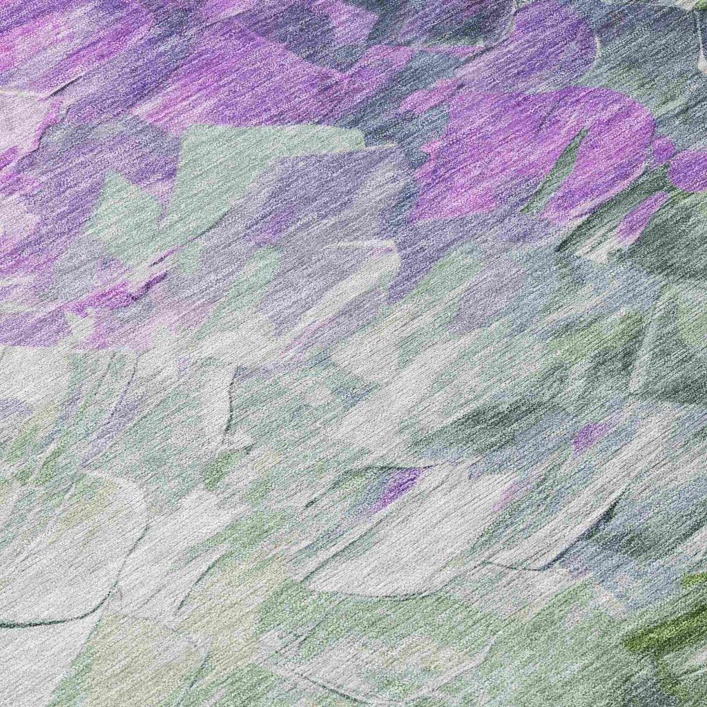 LOOMLAN Rugs Braearis Purple Washable Indoor-Outdoor Rug