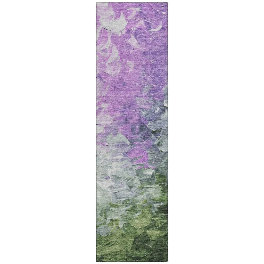 LOOMLAN Rugs Braearis Purple Washable Indoor-Outdoor Rug