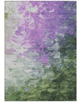 LOOMLAN Rugs Braearis Purple Washable Indoor-Outdoor Rug