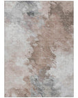 LOOMLAN Rugs Braeas Brown Washable Indoor-Outdoor Rug