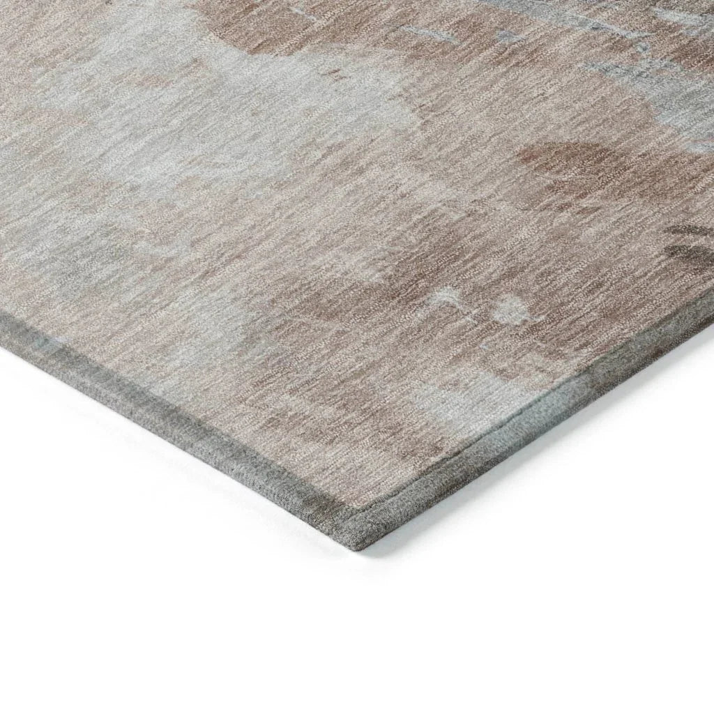 LOOMLAN Rugs Braeas Brown Washable Indoor-Outdoor Rug