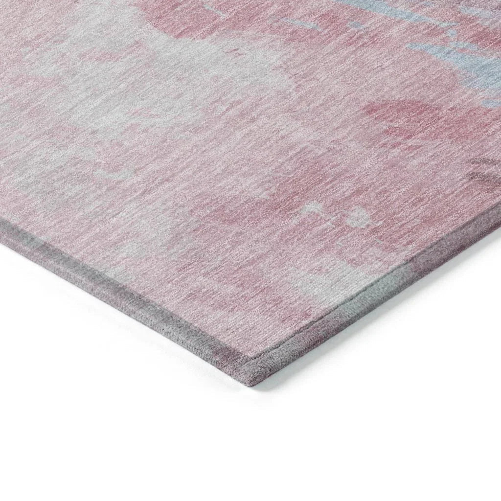 LOOMLAN Rugs Braeas Pink Washable Indoor-Outdoor Rug