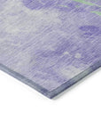 LOOMLAN Rugs Braeas Purple Washable Indoor-Outdoor Rug
