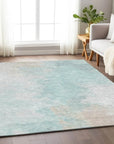 LOOMLAN Rugs Braeas Seafoam Washable Indoor-Outdoor Rug