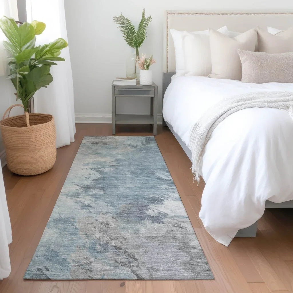 LOOMLAN Rugs Braeas Sky Washable Indoor-Outdoor Rug