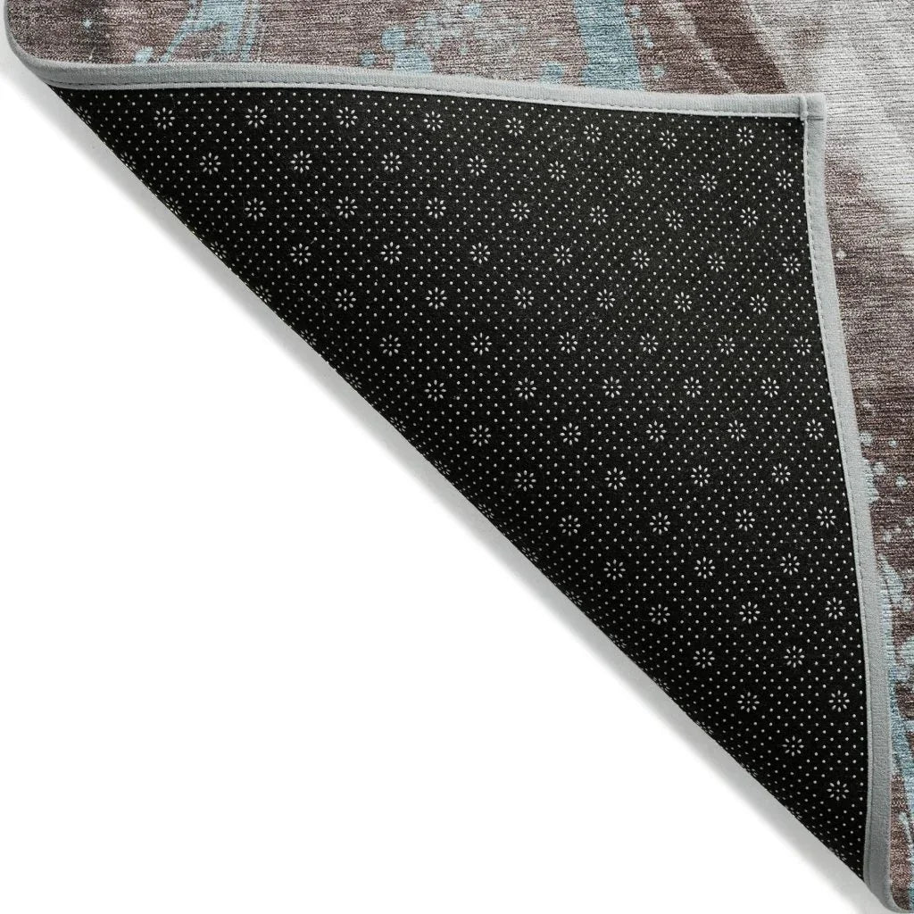 LOOMLAN Rugs Braeon Brown Washable Indoor-Outdoor Rug
