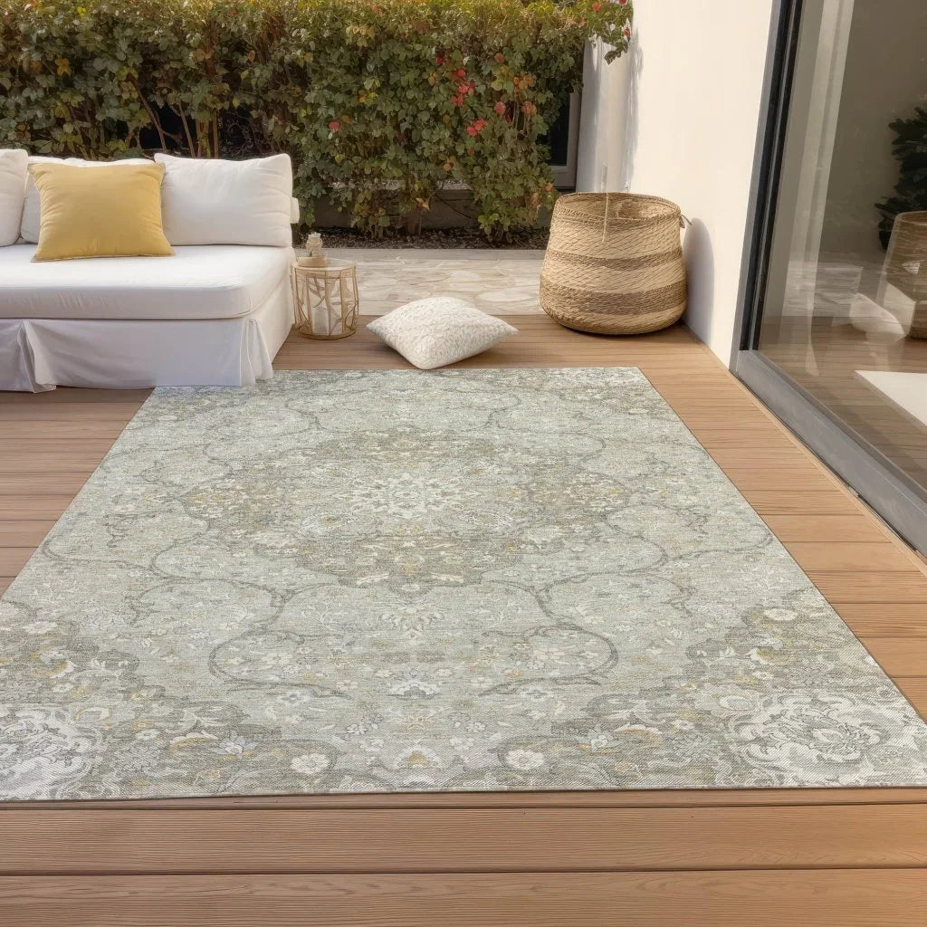LOOMLAN Rugs Braeor Brown Washable Indoor-Outdoor Rug