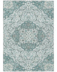 LOOMLAN Rugs Braeor Teal Washable Indoor-Outdoor Rug