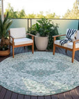 LOOMLAN Rugs Braeor Teal Washable Indoor-Outdoor Rug