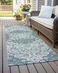 LOOMLAN Rugs Braeor Teal Washable Indoor-Outdoor Rug
