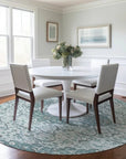 LOOMLAN Rugs Braeor Teal Washable Indoor-Outdoor Rug