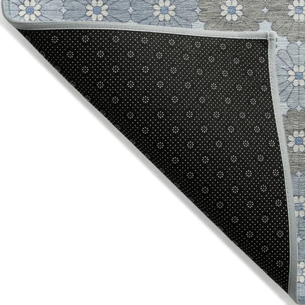 LOOMLAN Rugs Braeyn Blue Washable Indoor-Outdoor Rug