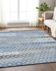 LOOMLAN Rugs Braeyn Blue Washable Indoor-Outdoor Rug
