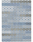 LOOMLAN Rugs Braeyn Blue Washable Indoor-Outdoor Rug