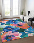 LOOMLAN Rugs Braidea Blue Washable Indoor-Outdoor Rug