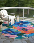 LOOMLAN Rugs Braidea Blue Washable Indoor-Outdoor Rug