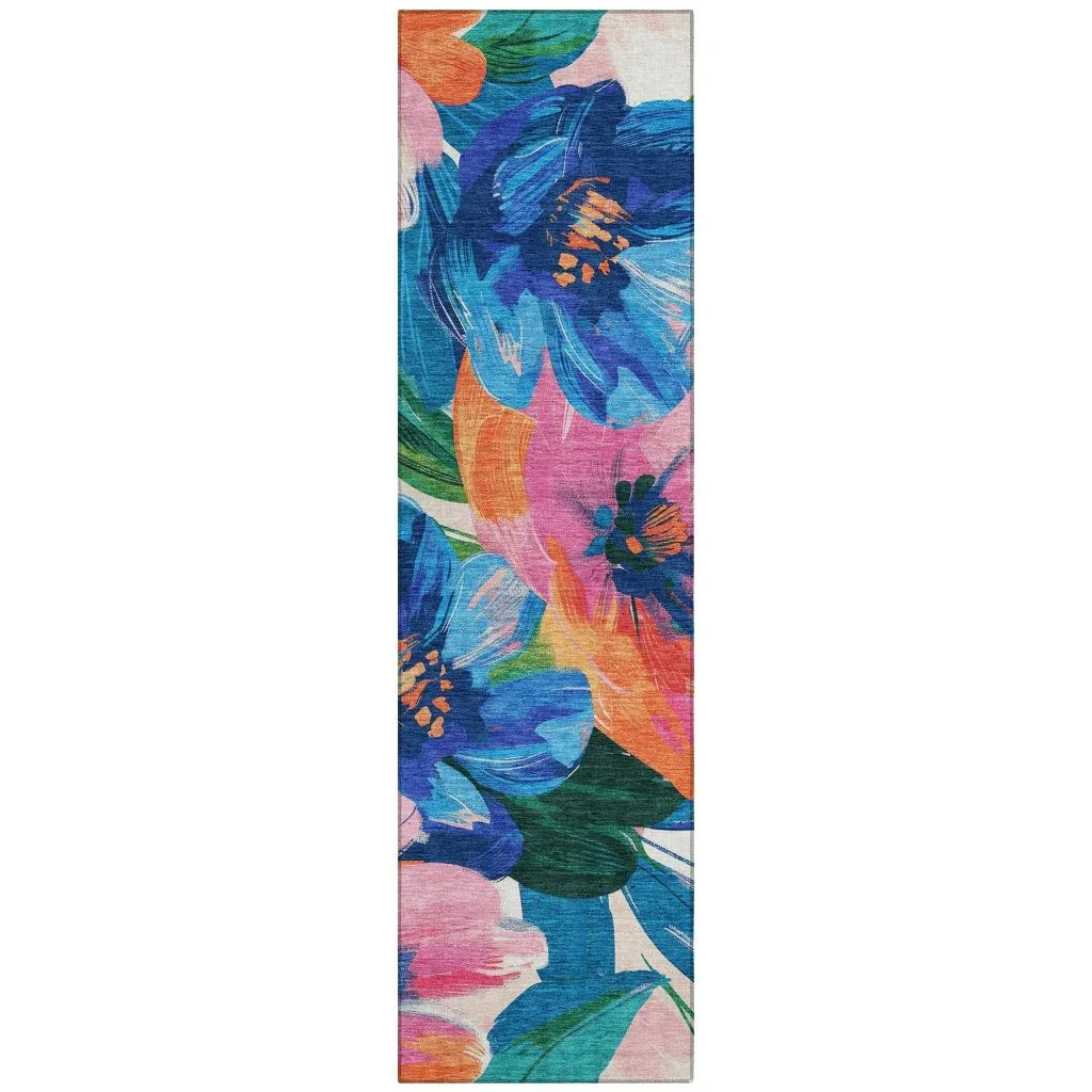 LOOMLAN Rugs Braidea Blue Washable Indoor-Outdoor Rug