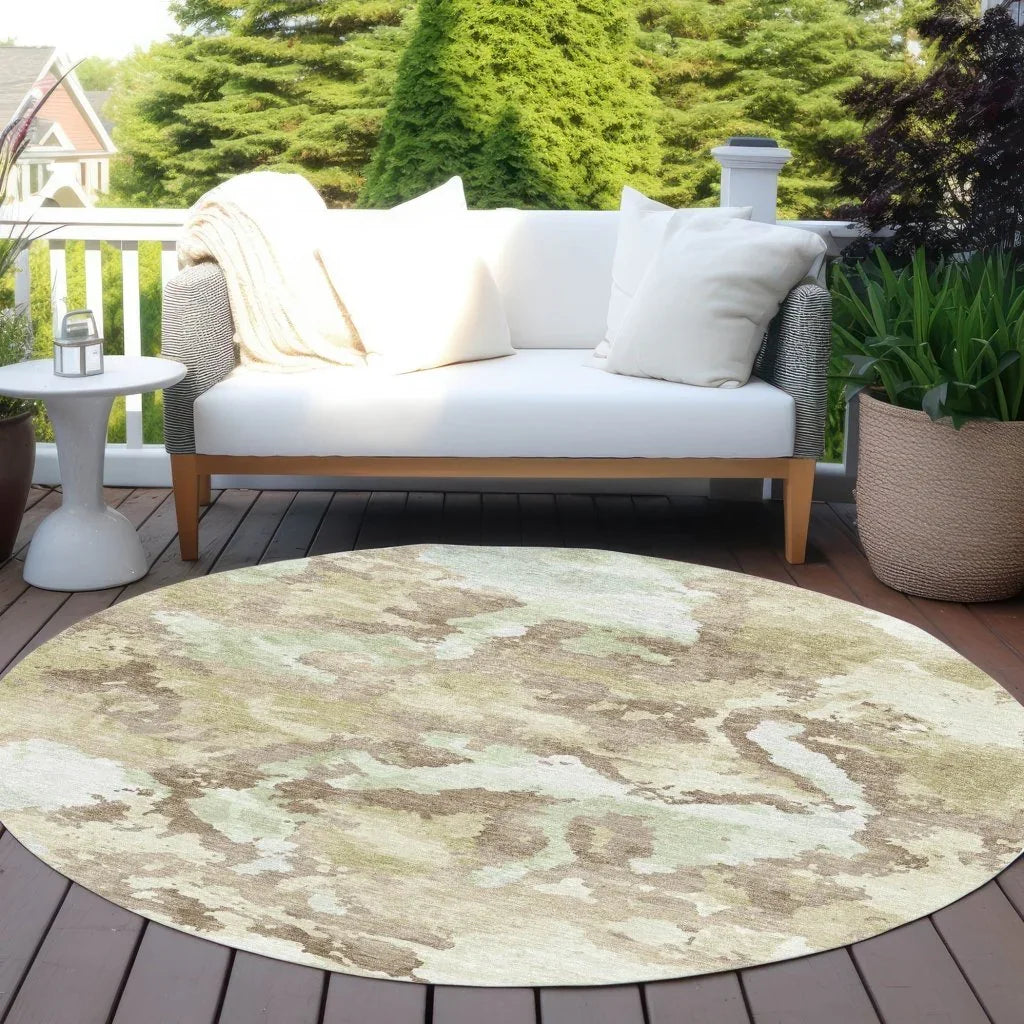 LOOMLAN Rugs Branza Brown Washable Indoor-Outdoor Rug