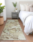 LOOMLAN Rugs Branza Brown Washable Indoor-Outdoor Rug