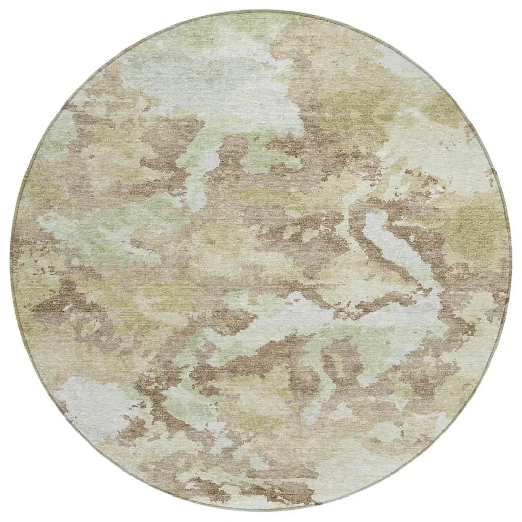 LOOMLAN Rugs Branza Brown Washable Indoor-Outdoor Rug