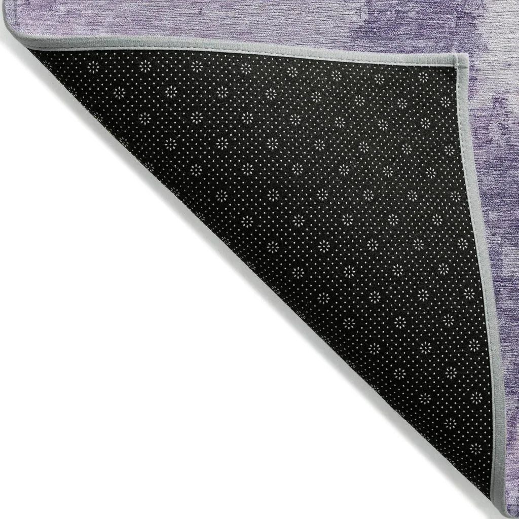 LOOMLAN Rugs Bravari Purple Washable Indoor-Outdoor Rug