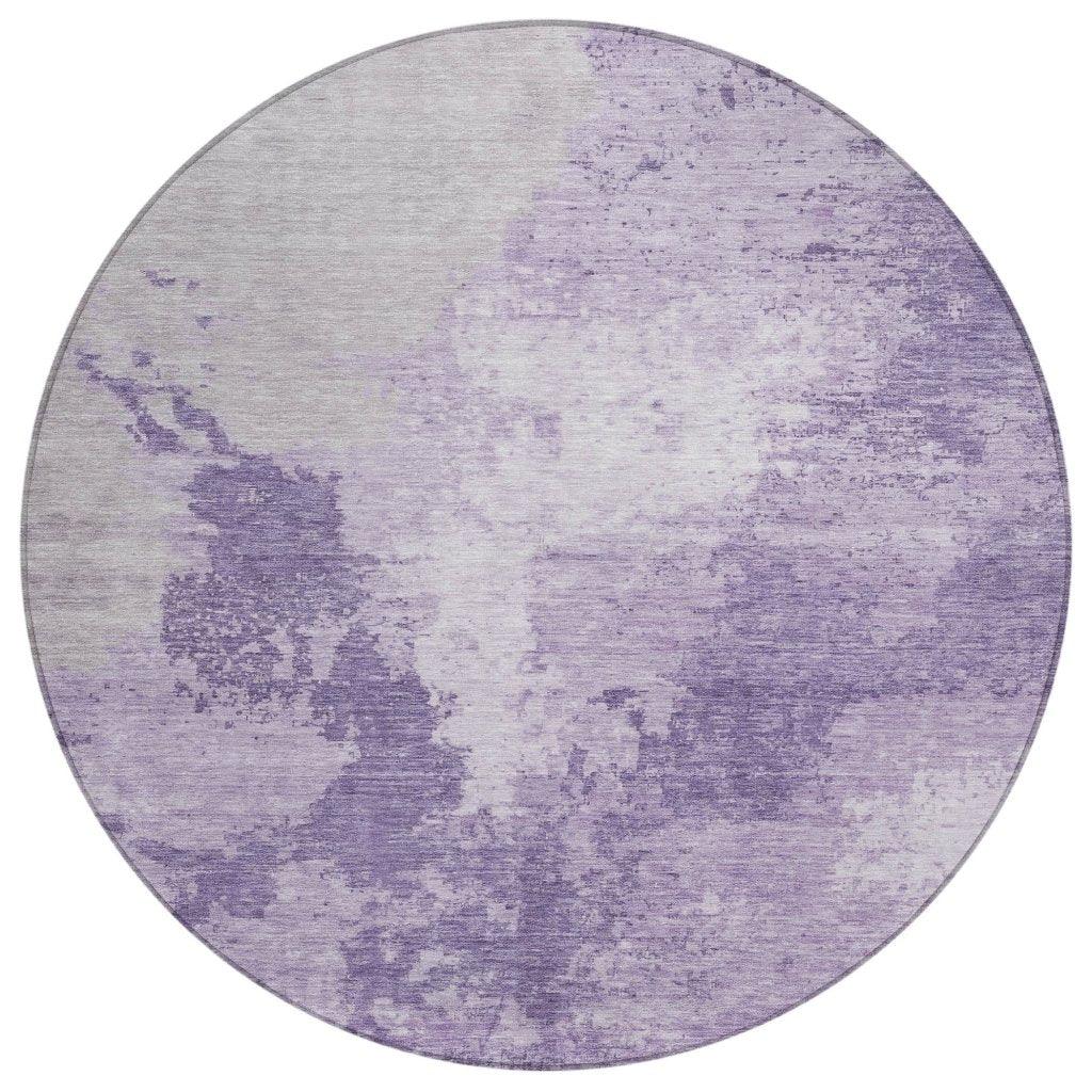 LOOMLAN Rugs Bravari Purple Washable Indoor-Outdoor Rug