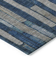 LOOMLAN Rugs Brienna Blue Washable Indoor-Outdoor Rug