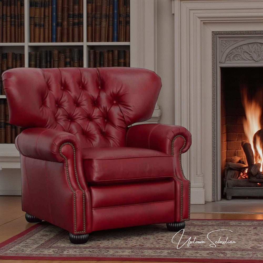 Uptown Sebastian Motion Leather Power Push Button Recliner