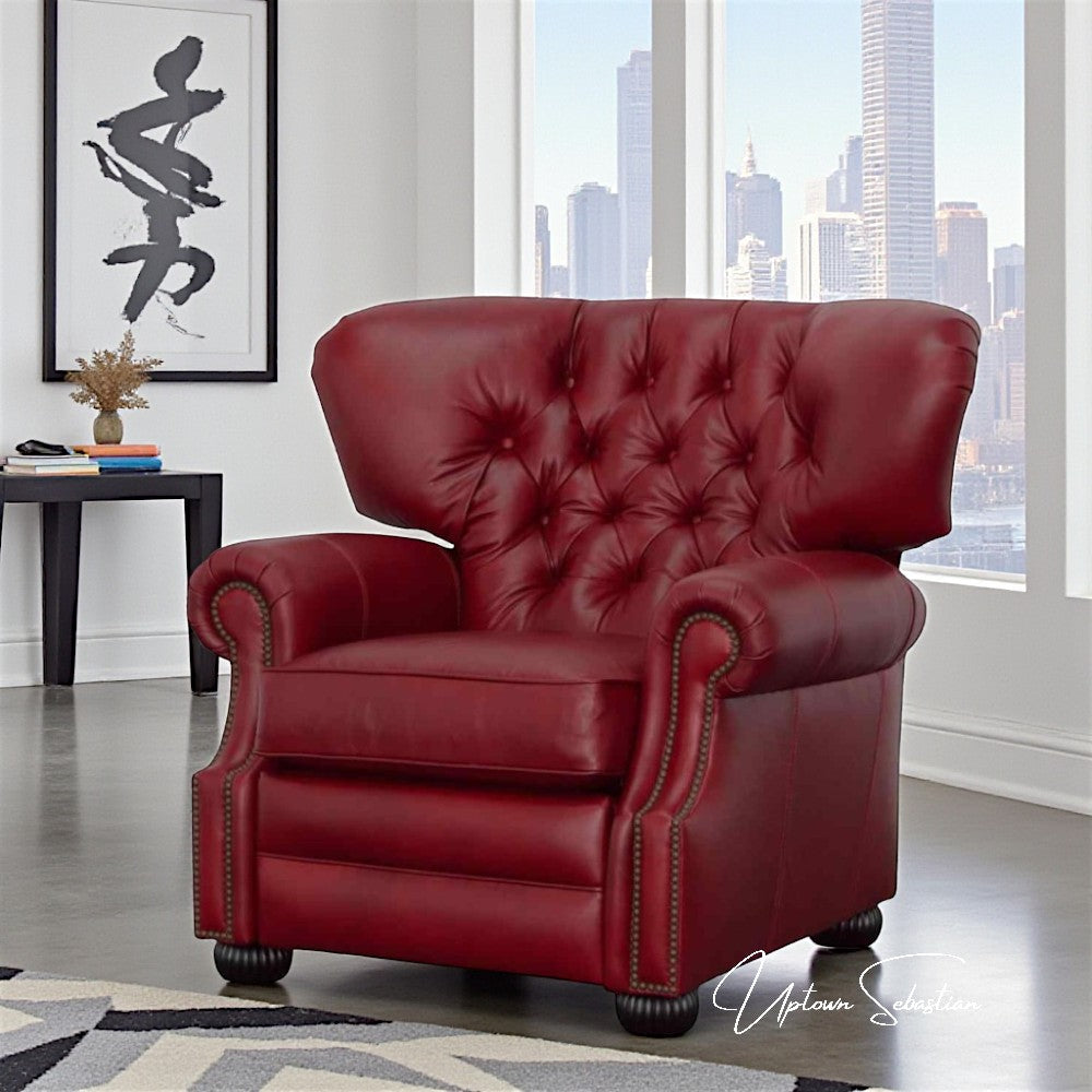 Uptown Sebastian Motion Leather Power Push Button Recliner